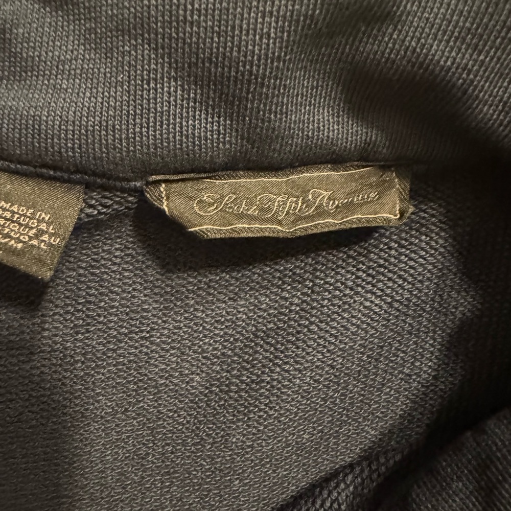 Saks Fifth Avenue Dark Blue Long Sleeve Polo - Picture 6 of 8